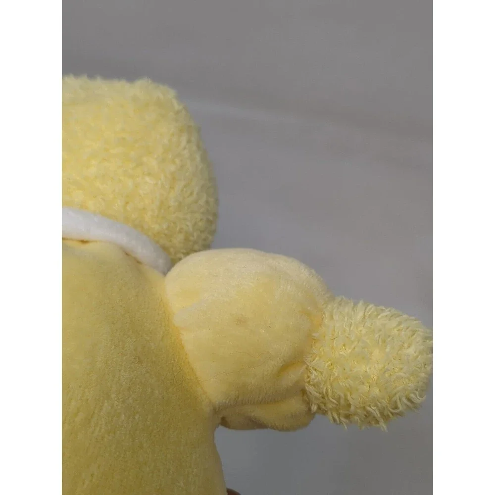 Carter's 2005 Yellow Baby Duck Terry Cloth Stuffed Animal Plush Toy Rattle 37556